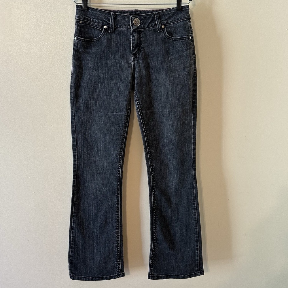 Wrangler Black Jeans Womens 7/8 x 31 Low Rise Boot Cut Pink Ribbon Mae